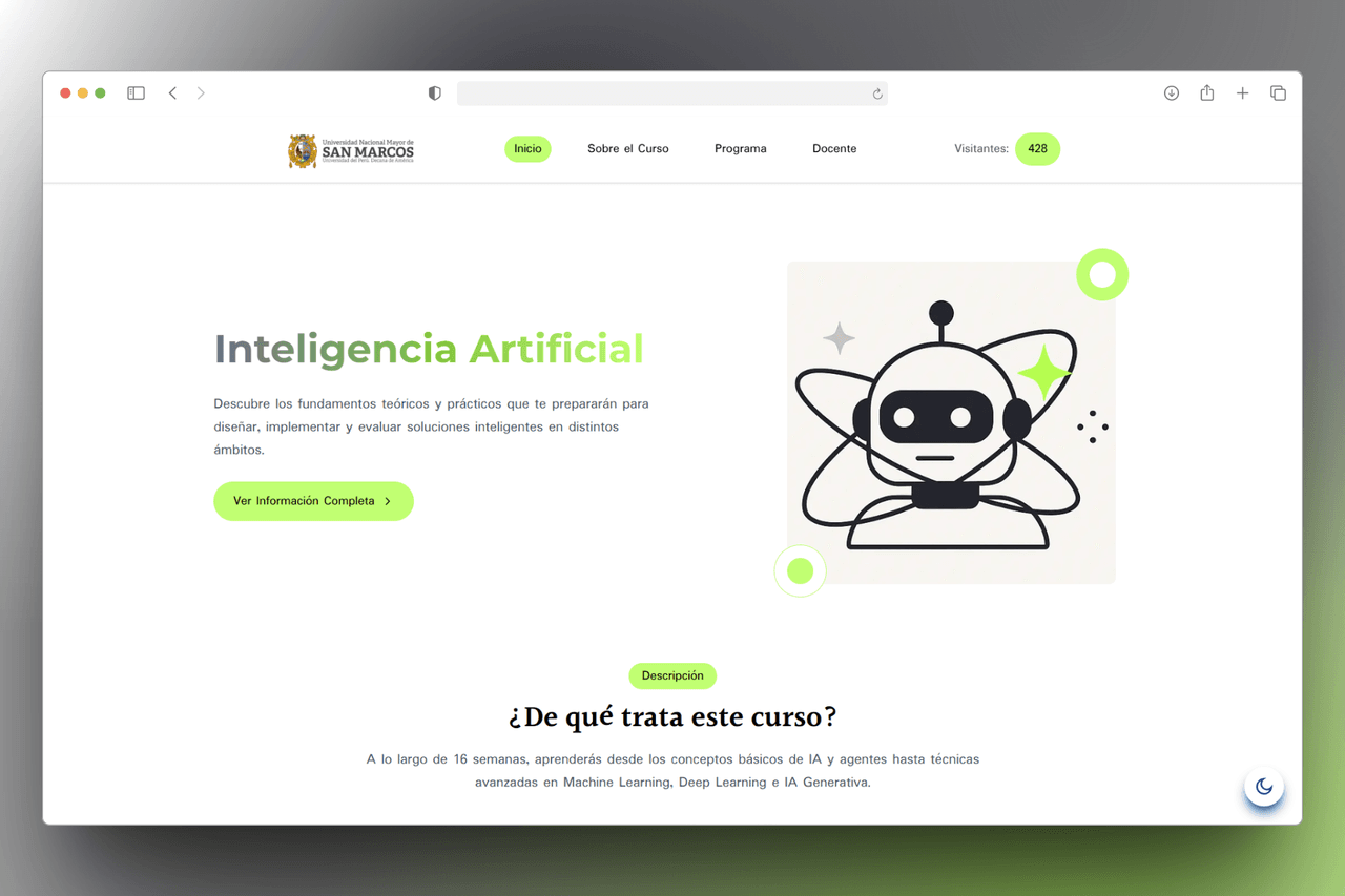 UNMSM IA - Landing Page